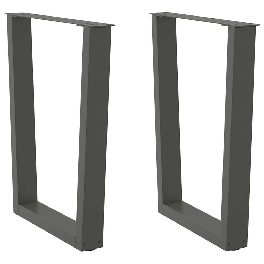 vidaXL Dining Table Legs V-Shape 2 pcs Anthracite 60x(72-73.3) cm Steel 1