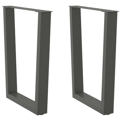 vidaXL Dining Table Legs V-Shape 2 pcs Anthracite 60x(72-73.3) cm Steel 1