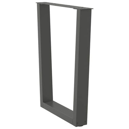 vidaXL Dining Table Legs V-Shape 2 pcs Anthracite 60x(72-73.3) cm Steel 5