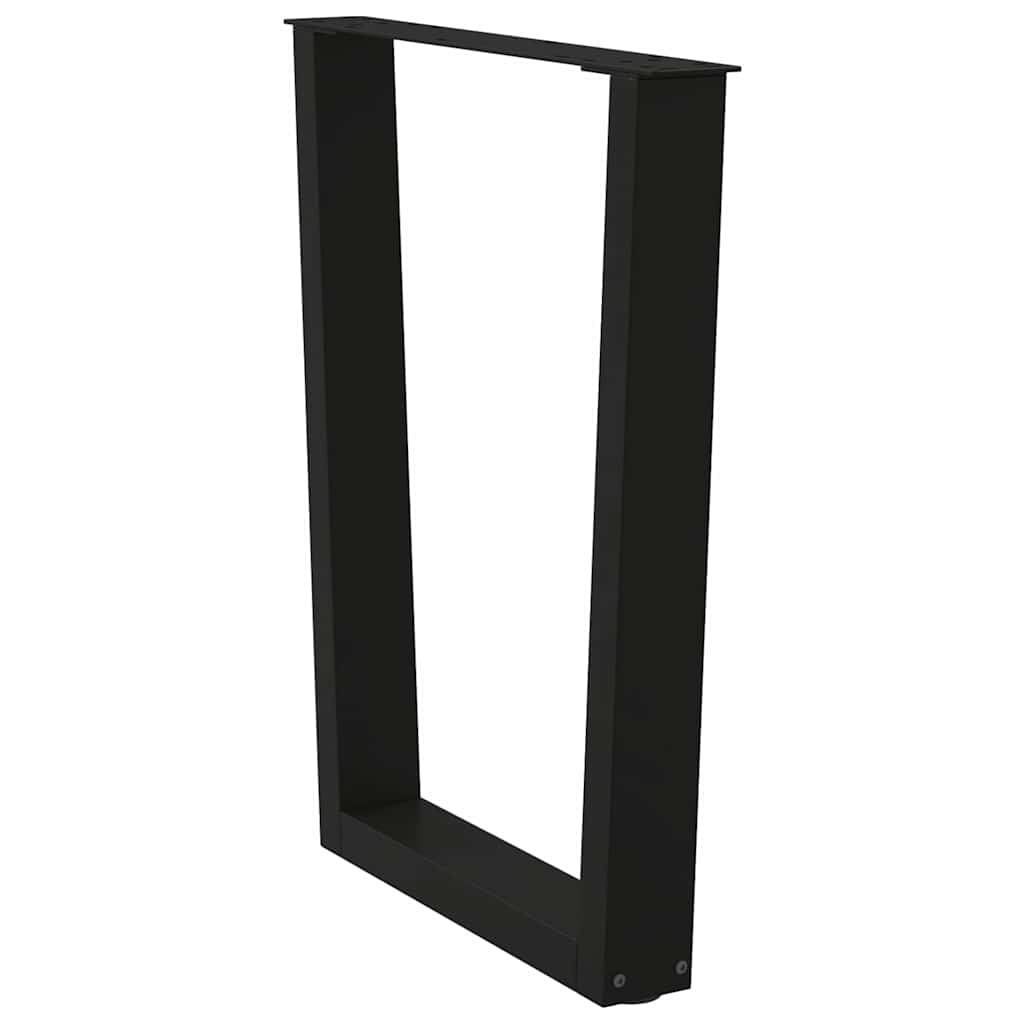 vidaXL Dining Table Legs V-Shape 2 pcs Black 70x(72-73.3) cm Steel 5