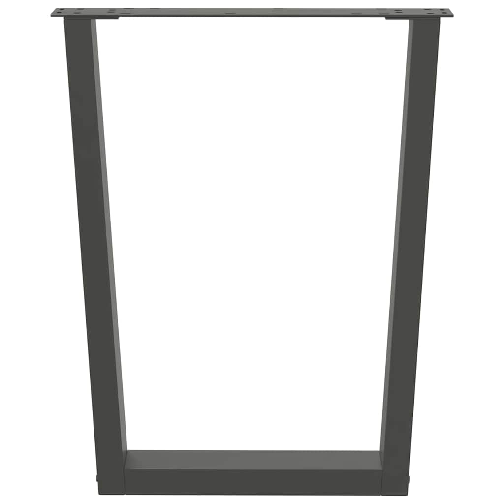 vidaXL Dining Table Legs V-Shape 2 pcs Anthracite 70x(72-73.3) cm Steel 3