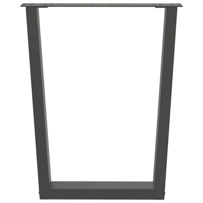 vidaXL Dining Table Legs V-Shape 2 pcs Anthracite 70x(72-73.3) cm Steel 3