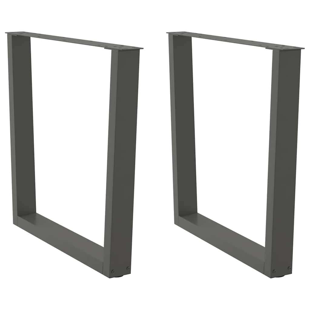 Coffee Table Legs V-Shape Steel 2 Anthracite 80 x (72-73.3) cm