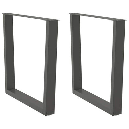 Coffee Table Legs V-Shape Steel 2 Anthracite 80 x (72-73.3) cm