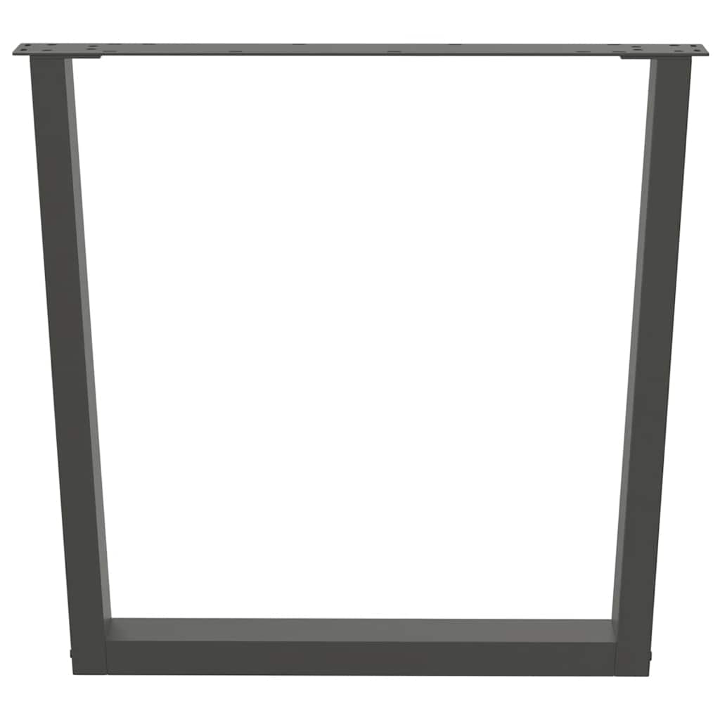 Coffee Table Legs V-Shape Steel 2 Anthracite 80 x (72-73.3) cm