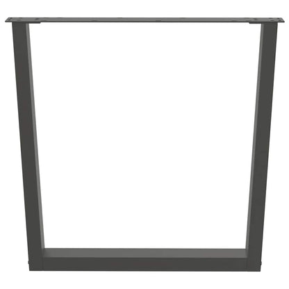 Coffee Table Legs V-Shape Steel 2 Anthracite 80 x (72-73.3) cm