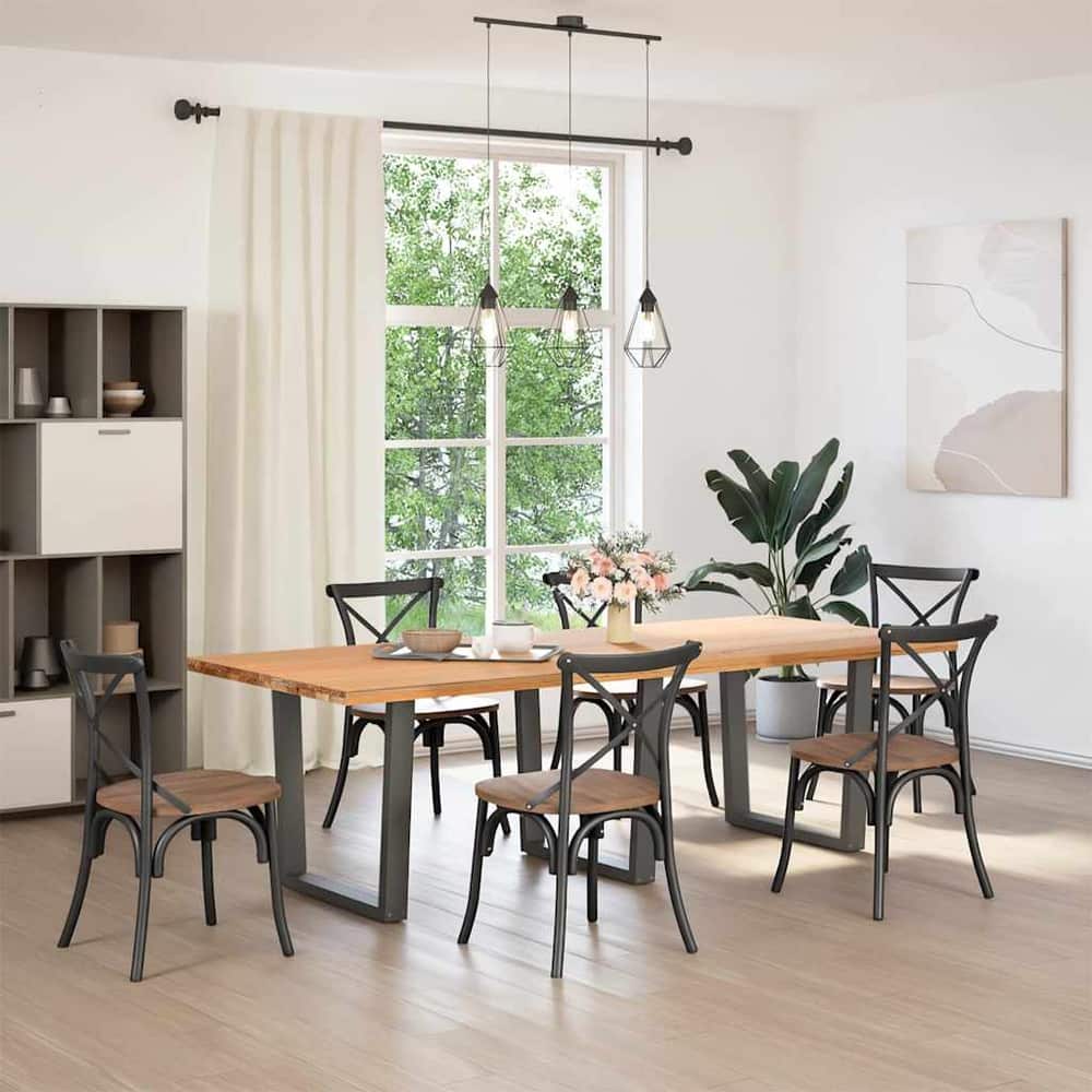 Dining Table Legs V-Shape Steel Anthracite