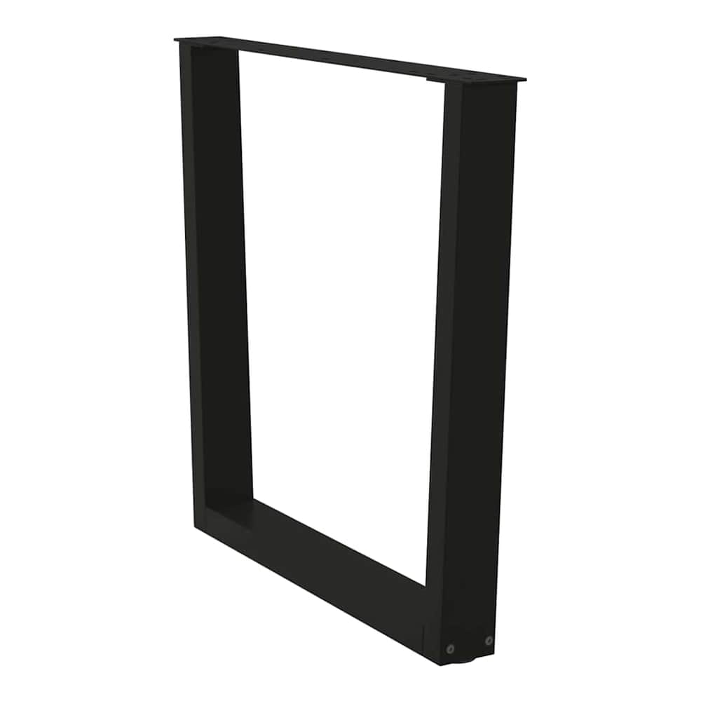 Dining Table Legs V-Shape Steel 3 pcs Black 90 x (72-73.3) cm