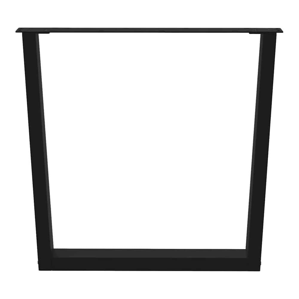 Dining Table Legs V-Shape Steel 3 pcs Black 90 x (72-73.3) cm