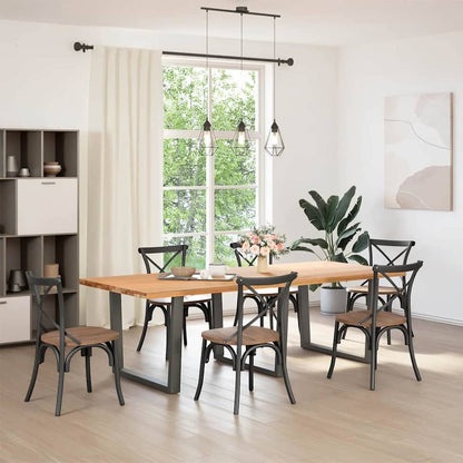 Dining Table Legs V-Shape Steel 3 pcs Anthracite 100 x (72-73.3) cm