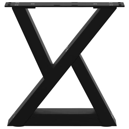 vidaXL Coffee Table Legs 2 pcs Black 30x(30-31.3) cm Steel 5