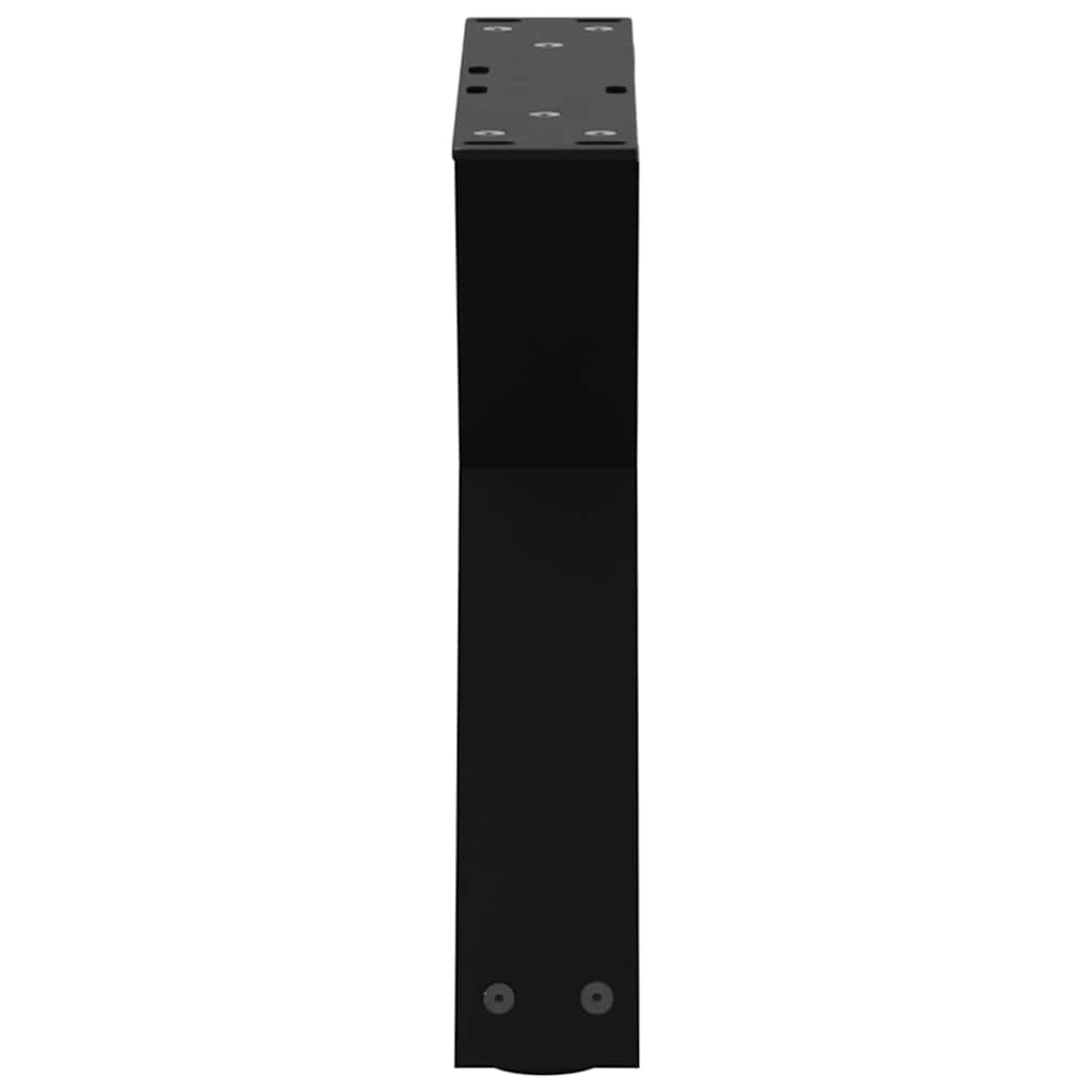 vidaXL Coffee Table Legs 2 pcs Black 30x(30-31.3) cm Steel 6