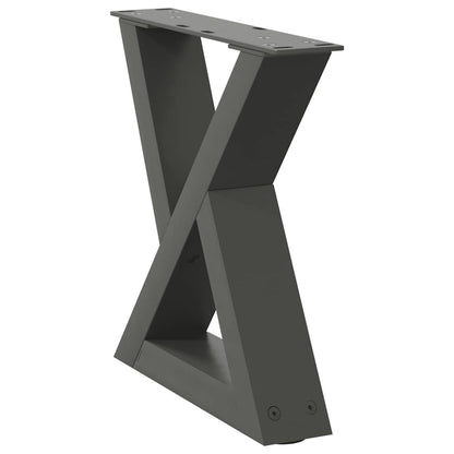 vidaXL Coffee Table Legs 2 pcs Anthracite 30x(30-31.3) cm Steel 4