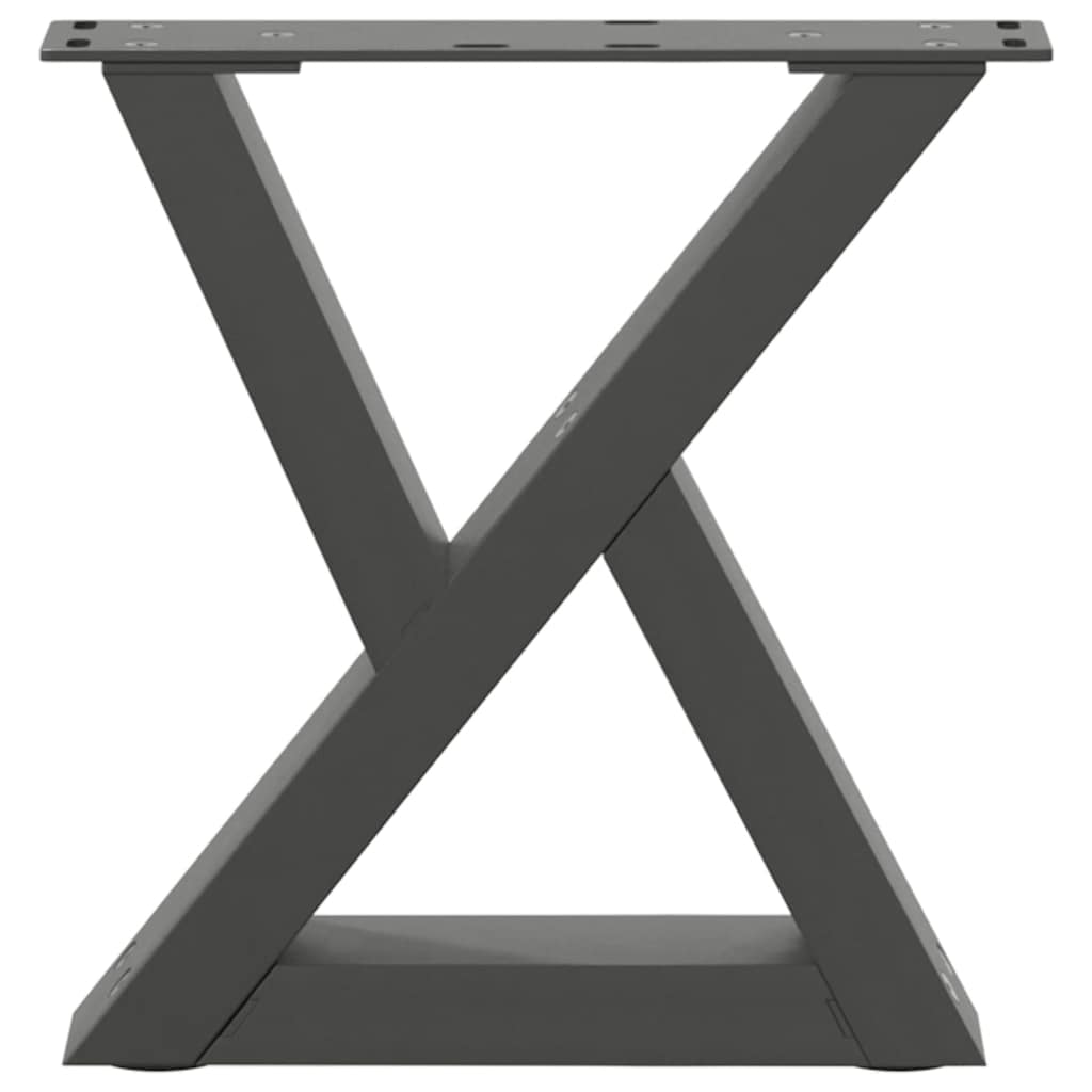 vidaXL Coffee Table Legs 2 pcs Anthracite 30x(30-31.3) cm Steel 5