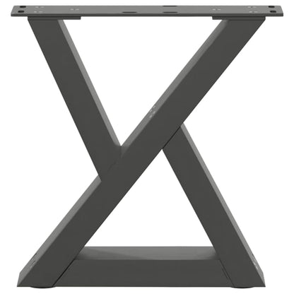 vidaXL Coffee Table Legs 2 pcs Anthracite 30x(30-31.3) cm Steel 5