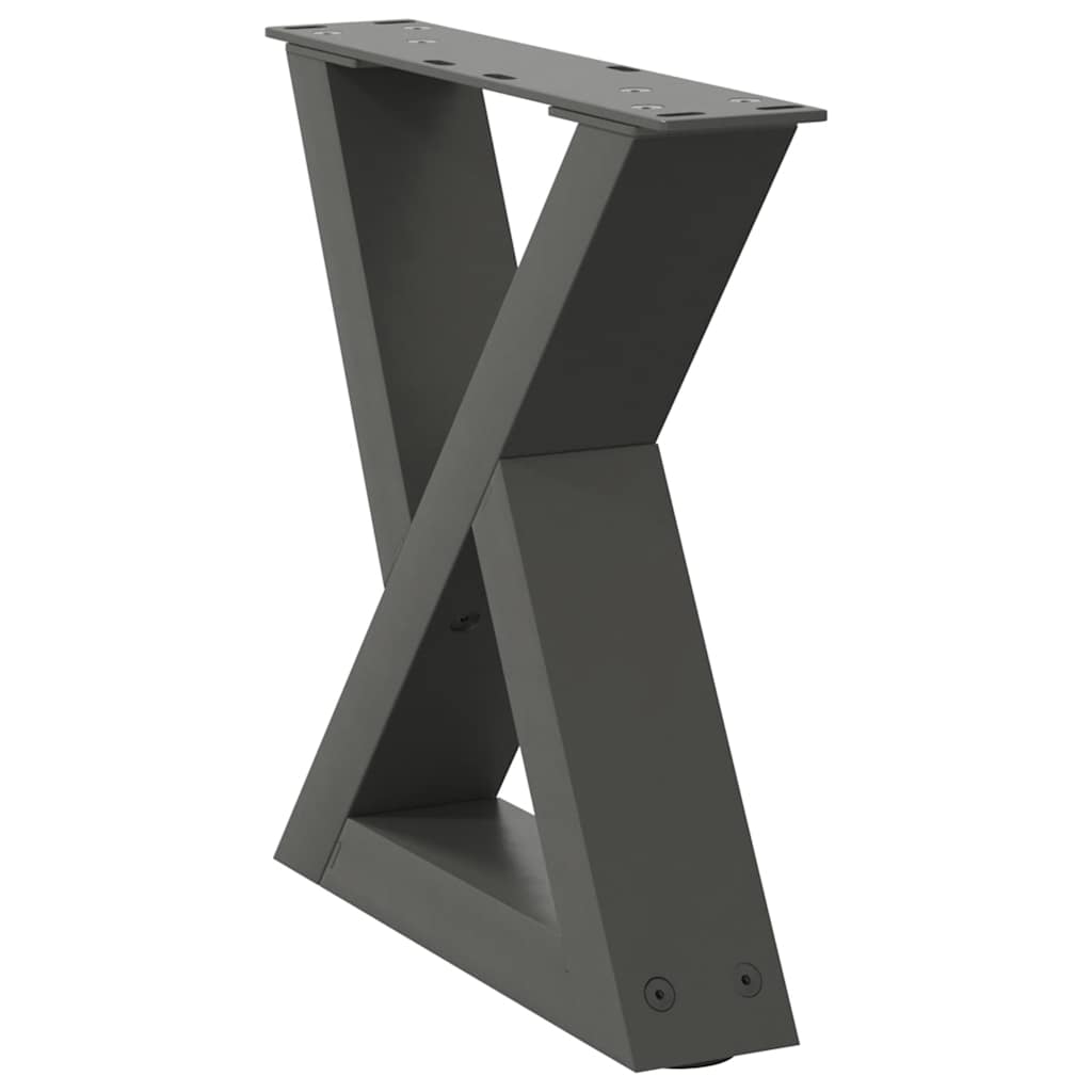 vidaXL Coffee Table Legs 2 pcs Anthracite 40x(30-31.3) cm Steel 4
