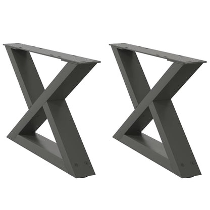 vidaXL Coffee Table Legs 2 pcs Anthracite 50x(30-31.3) cm Steel 2