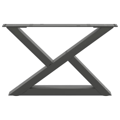 vidaXL Coffee Table Legs 2 pcs Anthracite 50x(30-31.3) cm Steel 5