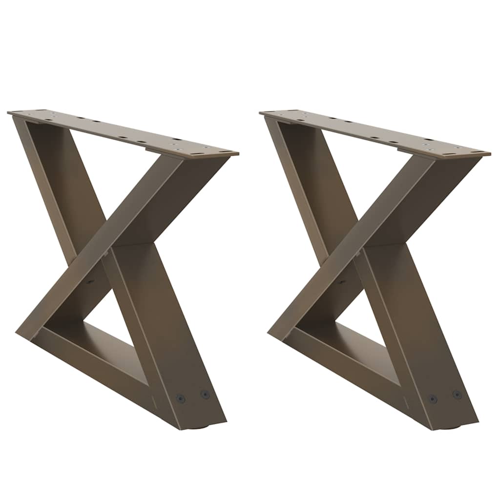 vidaXL Coffee Table Legs 2 pcs Natural Steel 50x(30-31.3) cm Steel 2