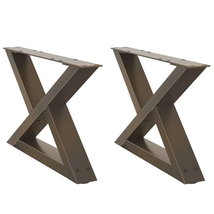 vidaXL Coffee Table Legs 2 pcs Natural Steel 50x(30-31.3) cm Steel 2