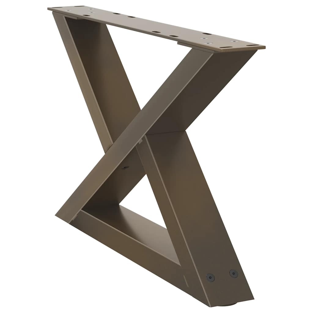 vidaXL Coffee Table Legs 2 pcs Natural Steel 50x(30-31.3) cm Steel 4