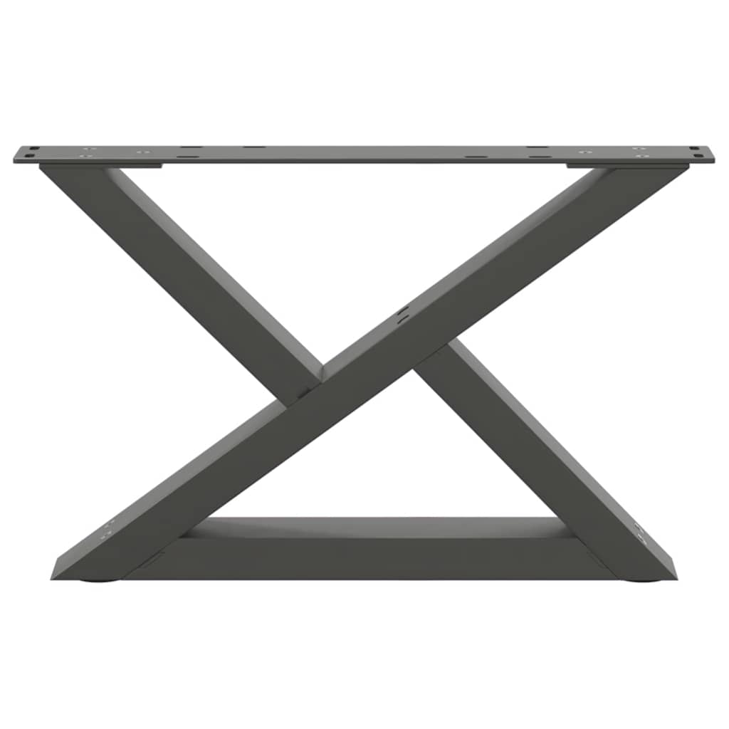 vidaXL Coffee Table Legs 2 pcs Anthracite 60x(30-31.3) cm Steel 5