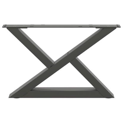vidaXL Coffee Table Legs 2 pcs Anthracite 60x(30-31.3) cm Steel 5