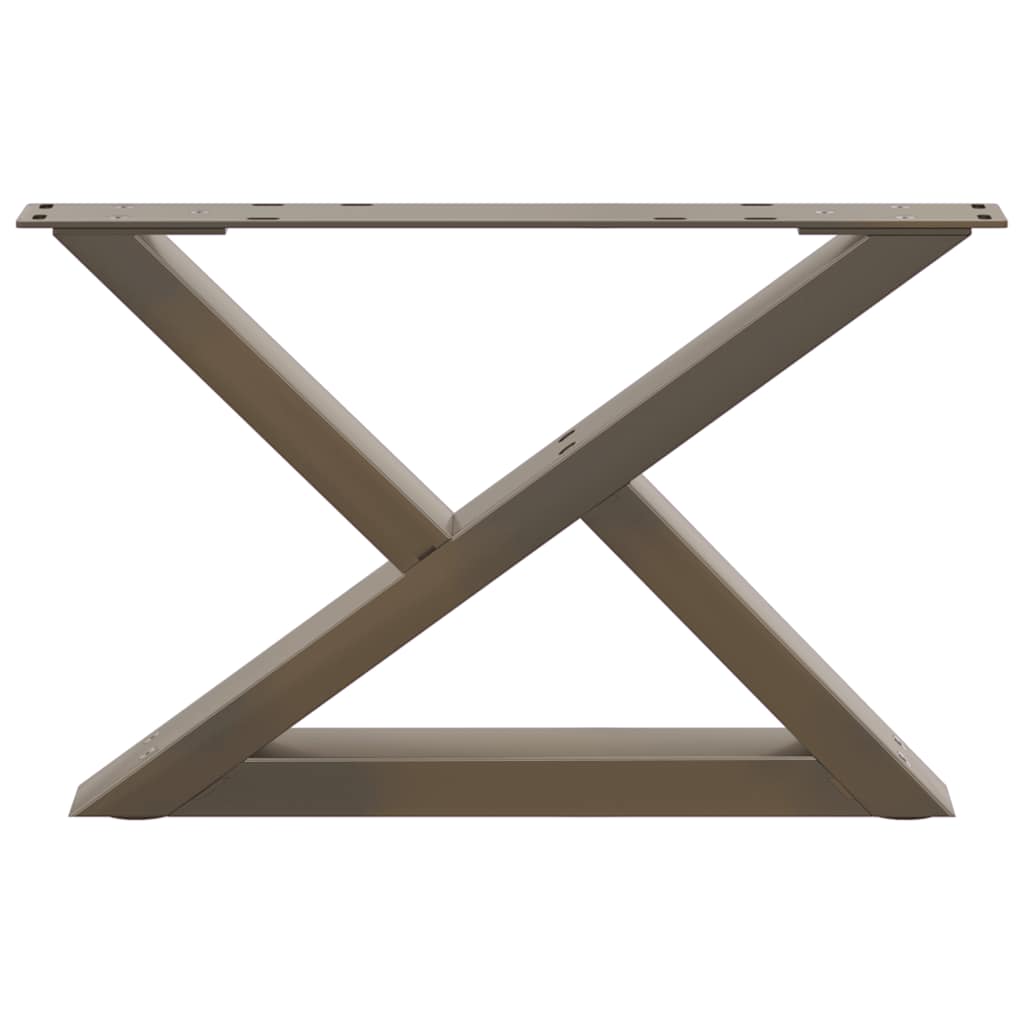 vidaXL Coffee Table Legs 2 pcs Natural Steel 60x(30-31.3) cm Steel 5