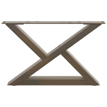 vidaXL Coffee Table Legs 2 pcs Natural Steel 60x(30-31.3) cm Steel 5