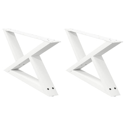 vidaXL Coffee Table Legs 2 pcs White 70x(30-31.3) cm Steel 2
