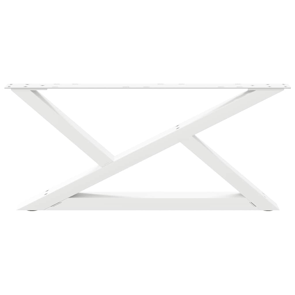 vidaXL Coffee Table Legs 2 pcs White 70x(30-31.3) cm Steel 5