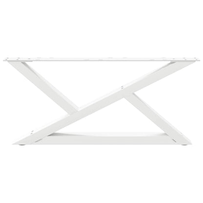 vidaXL Coffee Table Legs 2 pcs White 70x(30-31.3) cm Steel 5