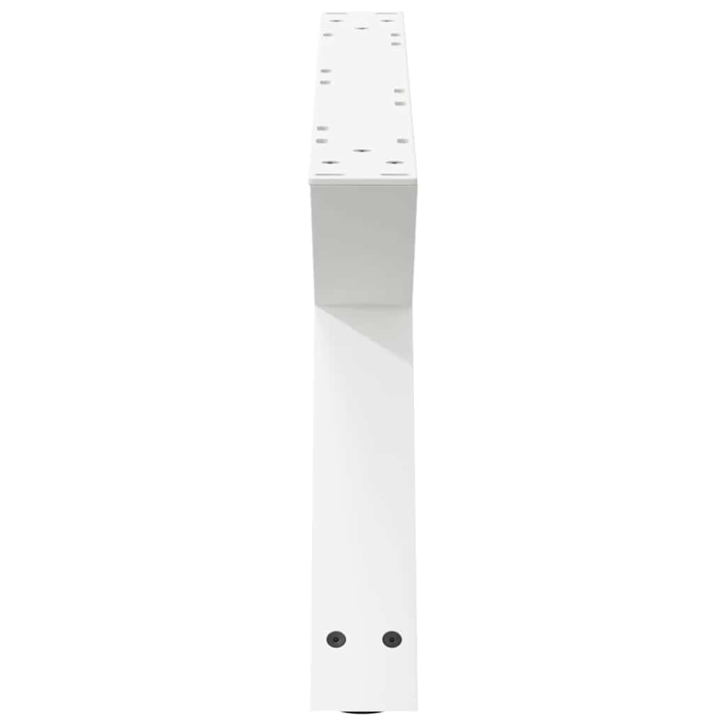 vidaXL Coffee Table Legs 2 pcs White 70x(30-31.3) cm Steel 6
