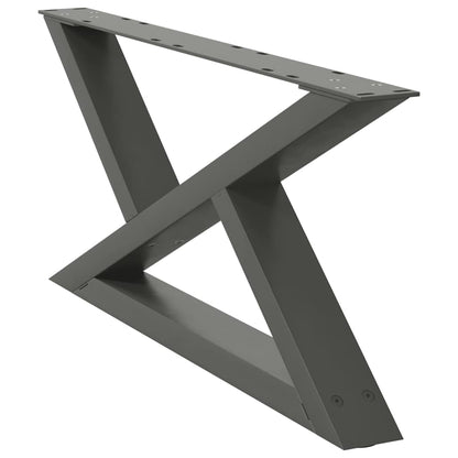 vidaXL Coffee Table Legs 2 pcs Anthracite 70x(30-31.3) cm Steel 4