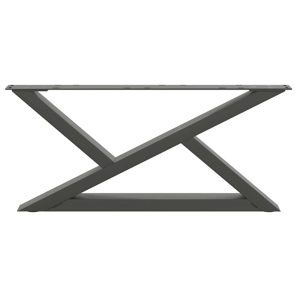 vidaXL Coffee Table Legs 2 pcs Anthracite 70x(30-31.3) cm Steel 5