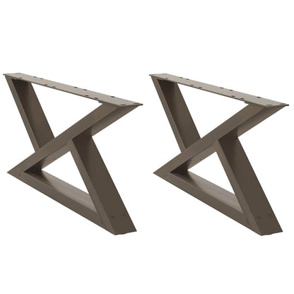 vidaXL Coffee Table Legs 2 pcs Natural Steel 70x(30-31.3) cm Steel 2