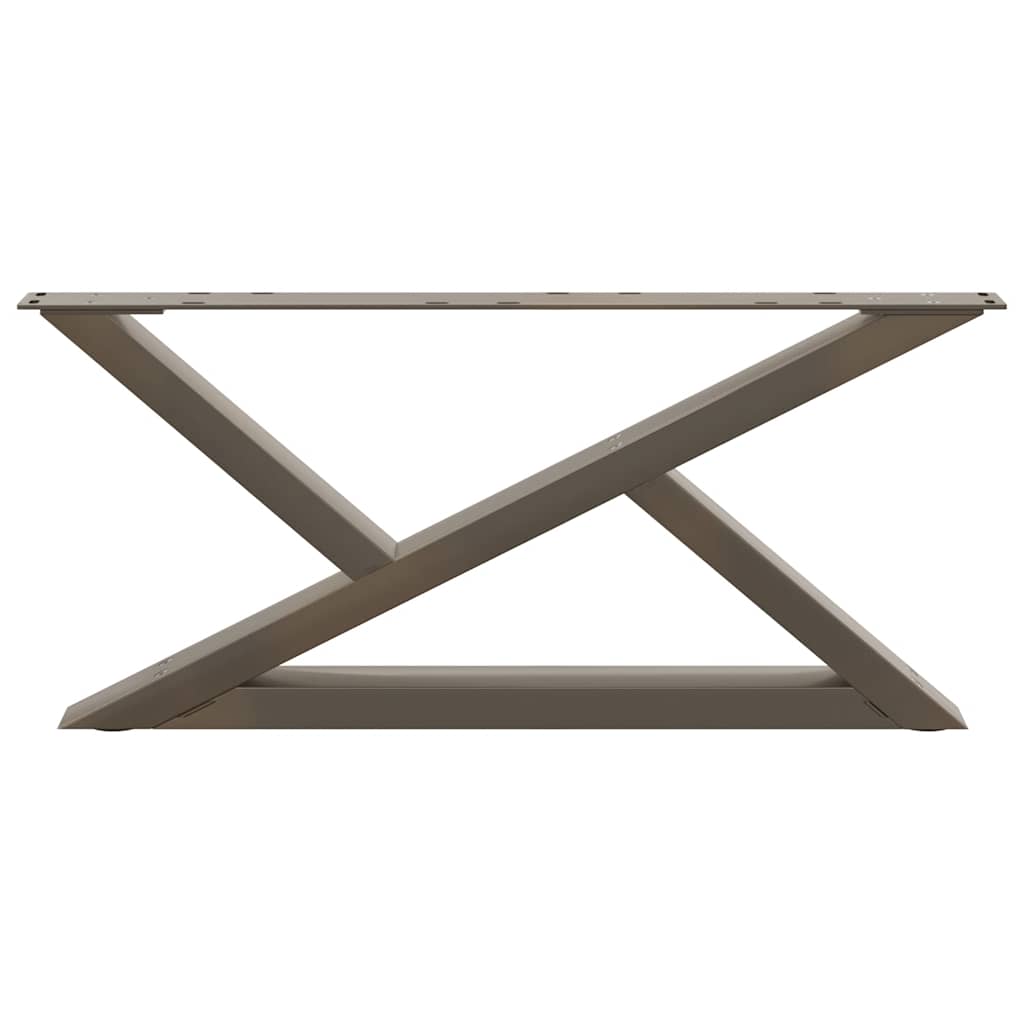 vidaXL Coffee Table Legs 2 pcs Natural Steel 70x(30-31.3) cm Steel 5