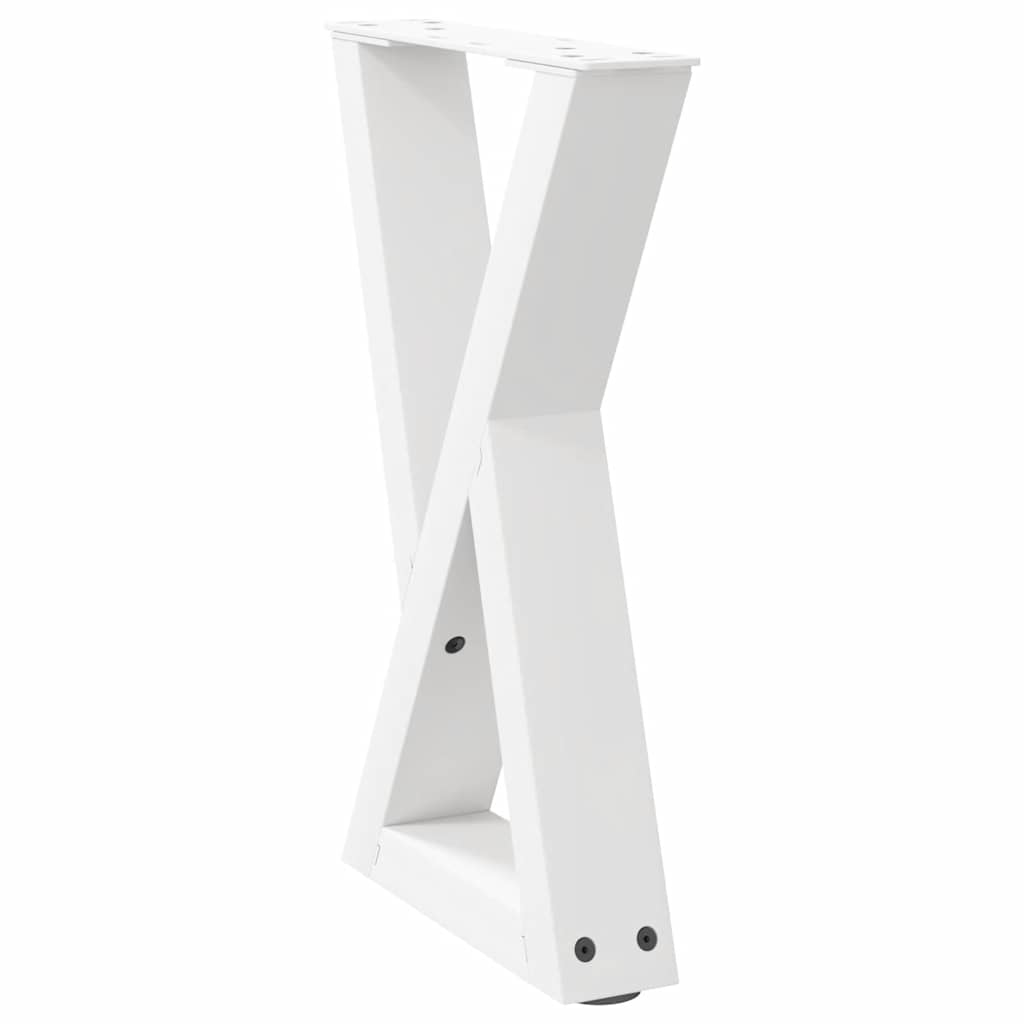 vidaXL Coffee Table Legs 2 pcs White 28x(42-43.3) cm Steel 4