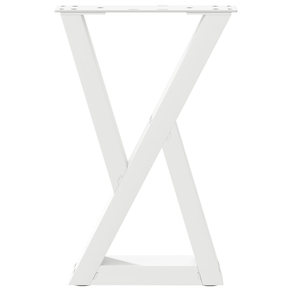 vidaXL Coffee Table Legs 2 pcs White 28x(42-43.3) cm Steel 5
