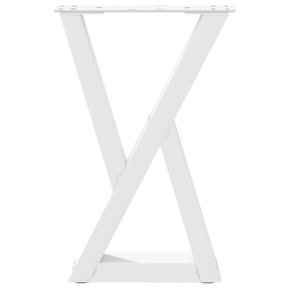vidaXL Coffee Table Legs 2 pcs White 28x(42-43.3) cm Steel 5