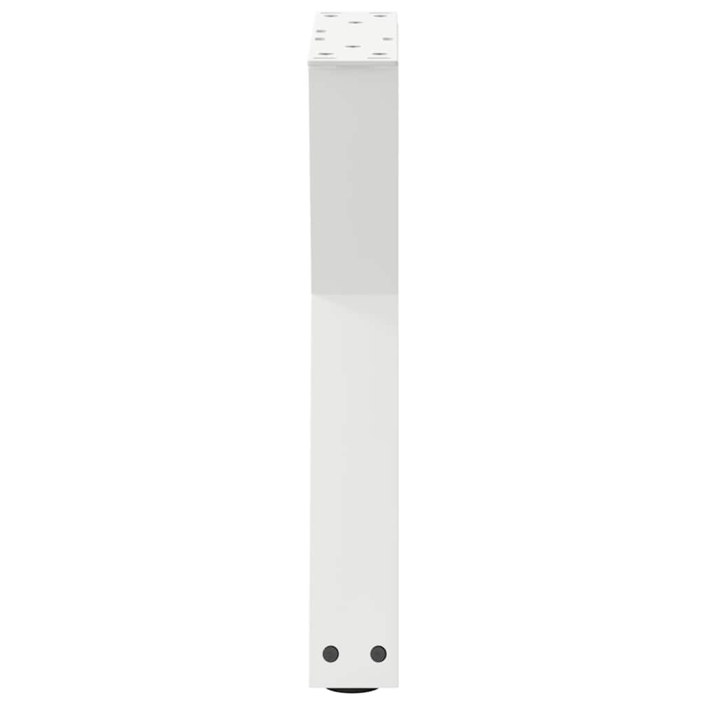 vidaXL Coffee Table Legs 2 pcs White 28x(42-43.3) cm Steel 6