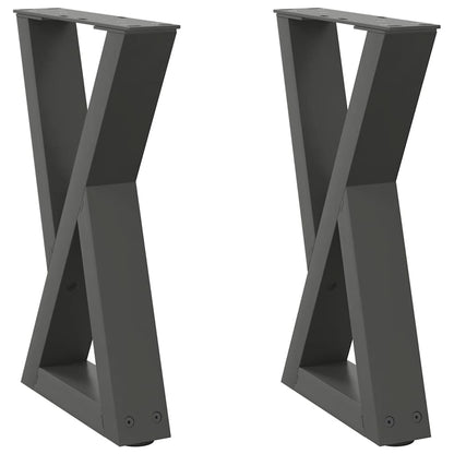 vidaXL Coffee Table Legs 2 pcs Anthracite 28x(42-43.3) cm Steel 2