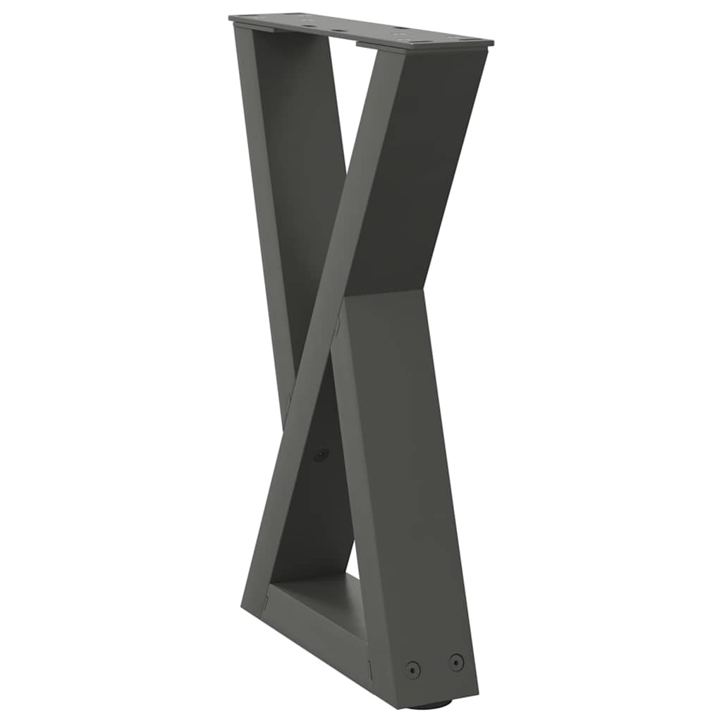 vidaXL Coffee Table Legs 2 pcs Anthracite 28x(42-43.3) cm Steel 4