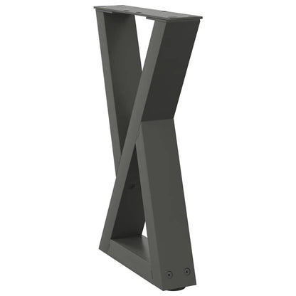 vidaXL Coffee Table Legs 2 pcs Anthracite 28x(42-43.3) cm Steel 4