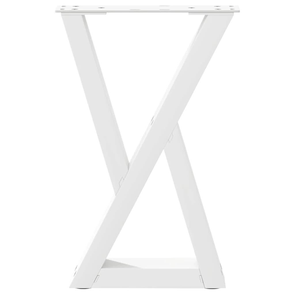 vidaXL Coffee Table Legs 2 pcs White 38x(42-43.3) cm Steel 5