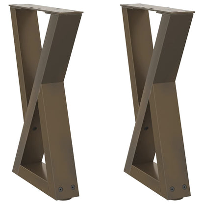 vidaXL Coffee Table Legs 2 pcs Natural Steel 38x(42-43.3) cm Steel 2
