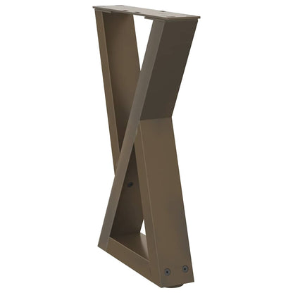 vidaXL Coffee Table Legs 2 pcs Natural Steel 38x(42-43.3) cm Steel 4