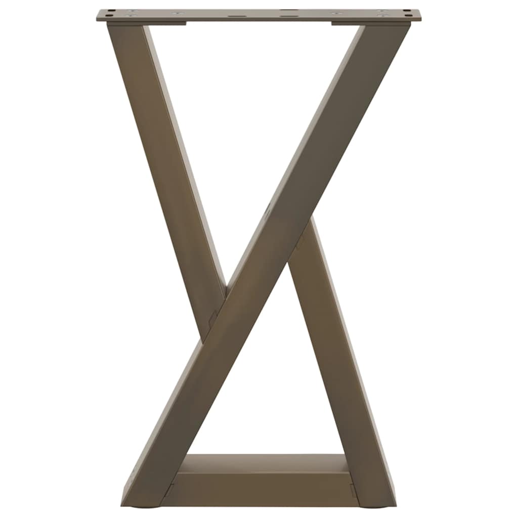 vidaXL Coffee Table Legs 2 pcs Natural Steel 38x(42-43.3) cm Steel 5