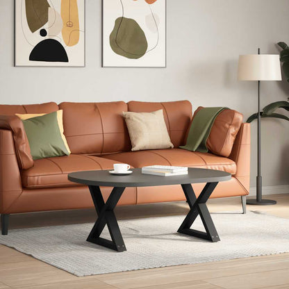 vidaXL Coffee Table Legs 2 pcs Black 50x(42-43,3) cm Steel 1