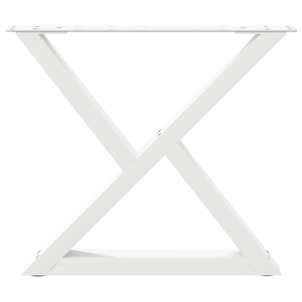 vidaXL Coffee Table Legs 2 pcs White 50x(42-43.3) cm Steel 5